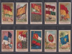 Cigarette cards, USA, Allen & Ginter, Flags of All Nations (Second Series) (set, 50) (gd)