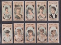 Cigarette cards, USA, Thos. Hall, Actresses, ref. N342-3, Type C (set, 25 cards) (one with slight