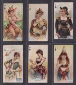 Cigarette cards, USA, Lorillard, Playing Card Inset Girls ('Lorillard's Snuff' wording front &