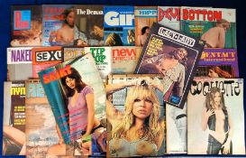 Glamour magazines, a collection of 25, 1970's, adult glamour magazines, UK & US issues, various