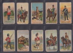 Cigarette cards, USA, American Tobacco Co, Military Uniforms D (set 25 cards) (most with rounded