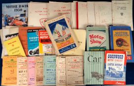 Motor Sport & Motoring, a collection of 150+ brochures, magazines & programmes etc, mostly 1940's-