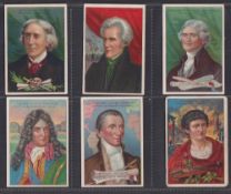 Cigarette cards, USA, ATC, Men of History, 2nd Series (Pan Handle backs, blue on white), 'L' size,