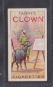 Cigarette card, Taddy Clowns & Circus Artistes type card, Donkey at Music Stand with Clown