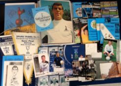 Football memorabilia, Tottenham Hotspur, a selection of items inc., match programmes, (one or two
