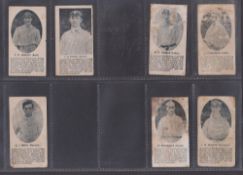 Trade cards, Australia, Skylark Flour English Cricket Team 1911-12, 7 cards; Hobbs & Wooley (about