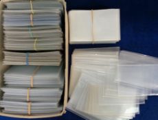 Postcard Accessories, Sleeves, approx. 1000 pre-loved sleeves in good condition (no labels)