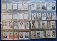 Cigarette cards, Gallaher, 3 sets Famous Footballers Green backs (100 cards), Famous Footballers