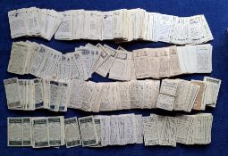 Cigarette cards, approx. 1800 cards, all smaller manufacturers, part sets and odds, with some