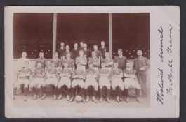 Football postcard, Woolwich Arsenal, photographic squad & official postcard, 1904-05, postally