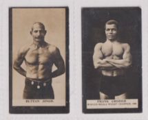 Cigarette cards, Taddy, Wrestlers (set, 2 cards) (both sl grubby and with some tipping in of