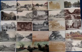 Postcards, Villages Surrounding Reading, approx. 75 cards RPs and printed to include Arborfield,