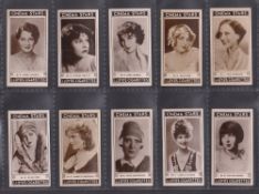 Cigarette cards, R Lloyd, Cinema Stars 1st 2nd & 3rd series (3 sets of 27 cards) including