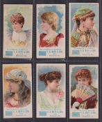 Cigarette cards, USA, Mayo, Actresses (Burdick, N532), 6 cards, Mary Halton, Edith Chester, Del