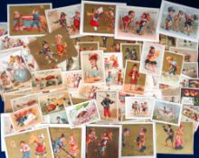Trade cards, France, a collection of 140+ cards, many different issuers & sizes and all appear to be