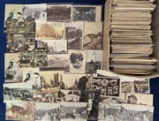 Postcards, UK Topographical, approx. 550 cards, mostly RPs and printed, some artist drawn, to