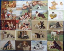 Postcards, Dogs, an illustrated selection of 30+ cards of dogs. Artists include Philip Stretton