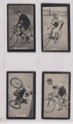 Cigarette cards, Smith's, Champions of Sport (Red Back, multi-backed), four cards all Cycling