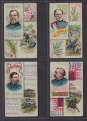 Cigarette cards, USA, Duke's, Histories of Generals, 'X' size, 4 cards, Gen. I. McDowell, Gen. W.
