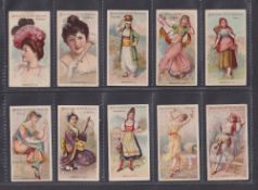Cigarette cards, Baker, Beauties of All Nations (A Baker & Co version) (set 25 cards) (a few with