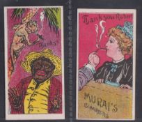 Cigarette cards, Japan, Murai Bros., Phrases & Advertisements (Back in blue with factory image)