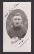 Football postcard / autograph, Woolwich Arsenal FC, Frank Moss, photographic portrait card with