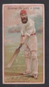 Cigarette card, Phillips, General Interest, type card, Dr. W.G. Grace, Gloucestershire CC (corner