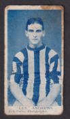 Cigarette card, Brigham, Reading Football Players, type card, no 3 Len Andrews (grubby, edge