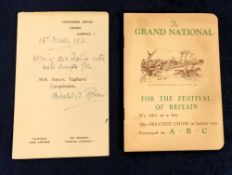 Horseracing, The Grand National, Festival of Britain A,B,C Booklet with comic images and some