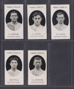 Cigarette cards, Taddy, Prominent Footballers, (No Footnote) Blackburn Rovers, 5 cards, J Cameron, A