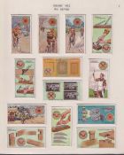 Cigarette cards, Ogden's, Boy Scouts, 2 sets, Third Series (blue back) and 4th Series (50 cards in