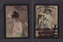 Cigarette cards, Muratti, Beautiful Women, 'L' size, ref. H284, two cards, pictures nos 43 & 70 (