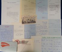 Entertainment, a collection of 40+ mid 1950s letters from a variety of actors, band leaders and