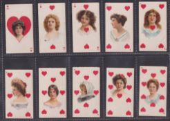 Cigarette cards, USA, ATC, Beauties, Playing Card Superimposed ('52 Subjects') (set, 52 cards) (1