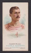 Cigarette card, USA, Allen & Ginter, The World's Champions, type card, Albert Hamm, Oarsman (