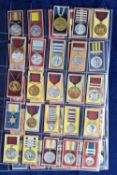 Cigarette cards, Churchman, 3 near sets; Medals 44/50 (missing 1 2 10 23 42 44), Regimental