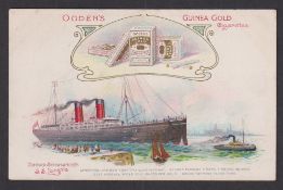 Tobacco advertising, Ogden's, Liners, Steamer Postcards, 'P' size, type card, Cunard Steamship S.