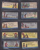 Trade cards, Mickey Mouse Weekly (Caley), Wisequacks 15 cards, numbers 1 2 8 14 20 21 24 28 30 34 35