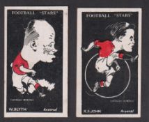 Trade cards, Barratt's, Football Stars, two type cards, W. Blyth 7 R.F. John (gd) (2)