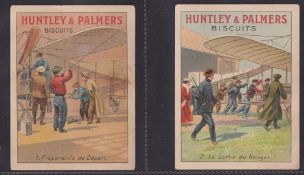 Trade cards, Huntley & Palmers, Aviation, 'P' size, (set 12 cards) (2 with sl marks, rest gd/vg)