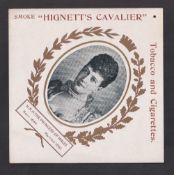 Cigarette card, Hignett's, Diamond Jubilee, 'X' size, type card, H.R.H. The Princess of Wales (