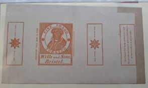 Tobacco Advertising, Wills, selection 27 items, mostly paper labels and paper cigarette packet