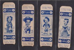 Cigarette cards, Carreras Turf uncut slides, Famous Film Stars (set 50 uncut single cards) all