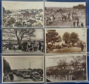 Postcards, Markets, an RP selection of 6 Ashford Kent Markets, inc. 3 of the cattle market and 3