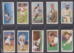 Cigarette cards, Ogden's Champions of 1936 (set 50 cards) including Jesse Owens (gen vg)