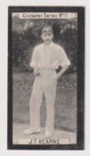 Cigarette card, Clarke's, Cricketer Series, type card, no 15 J.T. Hearne, Middlesex (gd) (1)