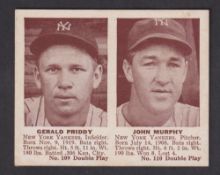 Trade card, USA, Double Play Baseball cards, type Gerald Priddy / John Murphy, New York Yankees (gd)