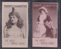 Cigarette cards, Taddy, Actresses, Collotype, 2 type cards, Miss Westlake (creased) & Miss Bernard