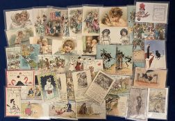 Postcards, an attractive selection of 90+ cards to include Fuller & Richard Alice In Wonderland (3),