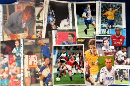 Football autographs, a collection of approx. 150 signatures, mostly on magazine pages but